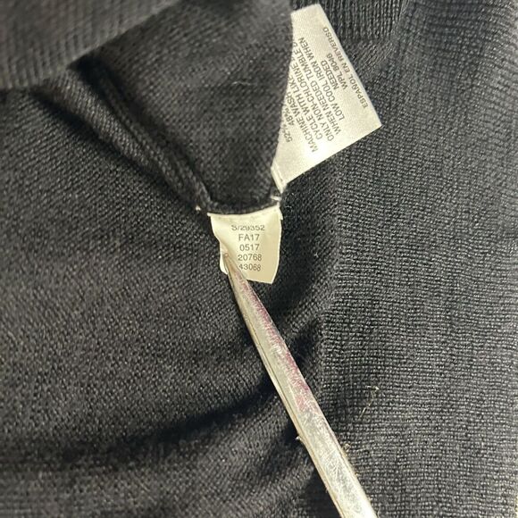 Club Room Mens LG Crew Neck Sweater Gray/Burgandy Lightweight Merino Wool Blend - Picture 4 of 5